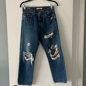 Levi’s Wedgie Straight Distress Jeans